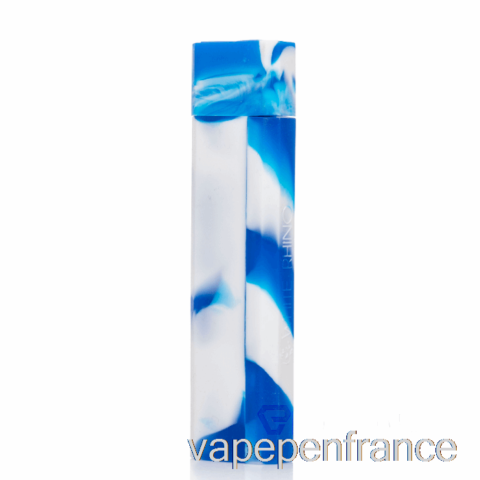 Tampon En Silicone Pour Rhinocéros Blanc [pyrex] Stylo Vape Bleu Blanc